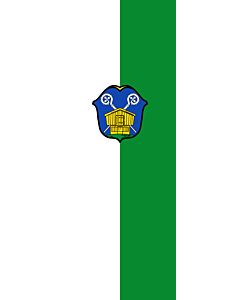 Bandera: Bandera vertical con manga cerrada para potencia Bischofswiesen |  bandera vertical | 6m² | 400x150cm 