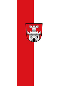 Bandera: Bandera vertical con manga cerrada para potencia Laufen, St |  bandera vertical | 3.5m² | 300x120cm 
