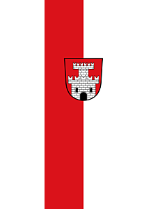 Vertical Hanging Beam Flag: Laufen, St |  portrait flag | 6m² | 64sqft | 400x150cm | 13x5ft 