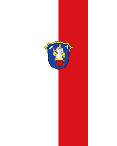 Vertical Hanging Swivel Crossbar Banner Flag: Ramsau b.Berchtesgaden |  portrait flag | 3.5m² | 38sqft | 300x120cm | 10x4ft 