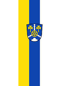 Vertical Hanging Beam Flag: Schneizlreuth |  portrait flag | 6m² | 64sqft | 400x150cm | 13x5ft 
