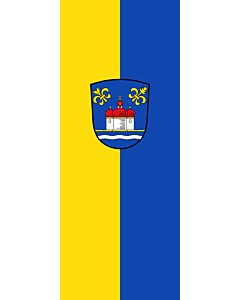 Bandera: Bandera vertical con manga cerrada para potencia Schönau a.Königssee |  bandera vertical | 3.5m² | 300x120cm 