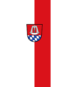 Flagge:  Bad Heilbrunn  |  Hochformat Fahne | 6m² | 400x150cm 