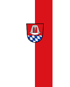 Drapeau: bannière drapau avec tunnel et avec crochets Bad Heilbrunn |  portrait flag | 3.5m² | 300x120cm 
