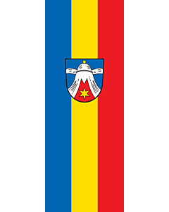 Bandera: Bandera vertical con manga cerrada para potencia Dietramszell |  bandera vertical | 6m² | 400x150cm 