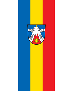 Bandera: Bandera vertical con potencia Dietramszell |  bandera vertical | 3.5m² | 300x120cm 
