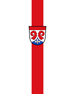 Ausleger-Flagge:  Eurasburg  |  Hochformat Fahne | 6m² | 400x150cm 