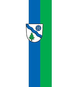 Bandera: Bandera vertical con manga cerrada para potencia Geretsried, St |  bandera vertical | 3.5m² | 300x120cm 