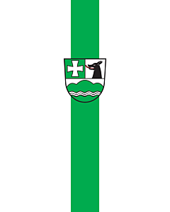 Ausleger-Flagge:  Icking  |  Hochformat Fahne | 3.5m² | 300x120cm 