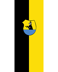Bandera: Bandera vertical con manga cerrada para potencia Jachenau |  bandera vertical | 3.5m² | 300x120cm 