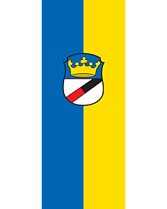 Bandera: Bandera vertical con manga cerrada para potencia Königsdorf |  bandera vertical | 3.5m² | 300x120cm 