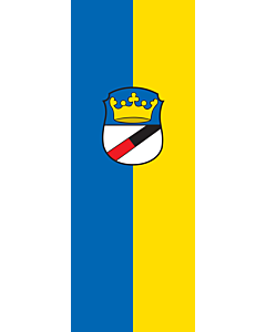 Vertical Hanging Swivel Crossbar Banner Flag: Königsdorf |  portrait flag | 6m² | 64sqft | 400x150cm | 13x5ft 
