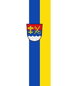 Vertical Hanging Swivel Crossbar Banner Flag: Münsing |  portrait flag | 6m² | 64sqft | 400x150cm | 13x5ft 