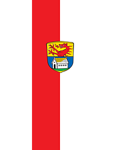 Bandera: Bandera vertical con manga cerrada para potencia Reichersbeuern |  bandera vertical | 6m² | 400x150cm 