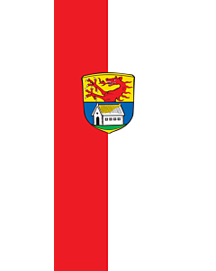 Bandera: Bandera vertical con potencia Reichersbeuern |  bandera vertical | 3.5m² | 300x120cm 
