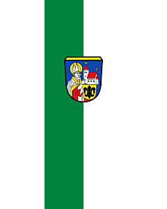 Vertical Hanging Beam Flag: Altomünster, M |  portrait flag | 6m² | 64sqft | 400x150cm | 13x5ft 