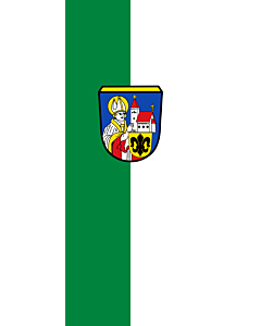 Bandera: Bandera vertical con potencia Altomünster, M |  bandera vertical | 3.5m² | 300x120cm 