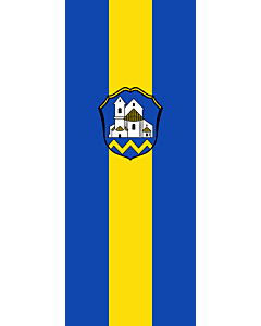 Bandera: Bandera vertical con manga cerrada para potencia Erdweg |  bandera vertical | 3.5m² | 300x120cm 