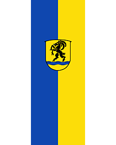 Vertical Hanging Beam Flag: Hebertshausen |  portrait flag | 6m² | 64sqft | 400x150cm | 13x5ft 