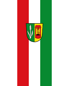Vertical Hanging Beam Flag: Karlsfeld |  portrait flag | 3.5m² | 38sqft | 300x120cm | 10x4ft 