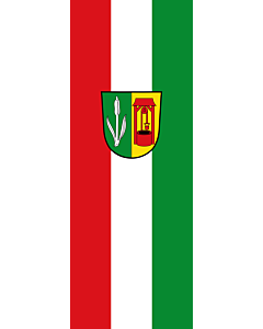 Vertical Hanging Beam Flag: Karlsfeld |  portrait flag | 6m² | 64sqft | 400x150cm | 13x5ft 