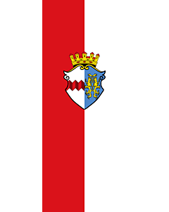 Vertical Hanging Swivel Crossbar Banner Flag: Markt Indersdorf, M |  portrait flag | 3.5m² | 38sqft | 300x120cm | 10x4ft 