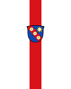 Drapeau: bannière drapau avec tunnel et avec crochets Odelzhausen |  portrait flag | 3.5m² | 300x120cm 