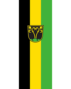 Vertical Hanging Swivel Crossbar Banner Flag: Traunstein, GKSt |  portrait flag | 6m² | 64sqft | 400x150cm | 13x5ft 