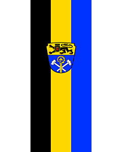 Vertical Hanging Swivel Crossbar Banner Flag: Weilheim-Schongau (Kreis) |  portrait flag | 3.5m² | 38sqft | 300x120cm | 10x4ft 