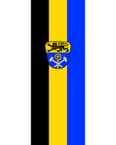 Vertical Hanging Swivel Crossbar Banner Flag: Weilheim-Schongau (Kreis) |  portrait flag | 6m² | 64sqft | 400x150cm | 13x5ft 