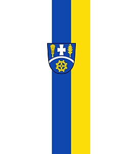 Vertical Hanging Swivel Crossbar Banner Flag: Habach |  portrait flag | 6m² | 64sqft | 400x150cm | 13x5ft 