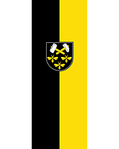 Vertical Hanging Beam Flag: Peißenberg, M |  portrait flag | 6m² | 64sqft | 400x150cm | 13x5ft 