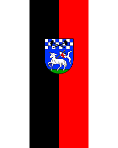 Vertical Hanging Beam Flag: Penzberg, St |  portrait flag | 3.5m² | 38sqft | 300x120cm | 10x4ft 