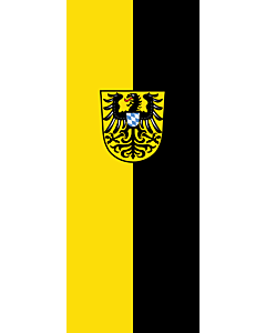 Bandera: Bandera vertical con manga cerrada para potencia Schongau, St |  bandera vertical | 3.5m² | 300x120cm 