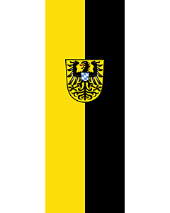 Vertical Hanging Beam Flag: Schongau, St |  portrait flag | 6m² | 64sqft | 400x150cm | 13x5ft 