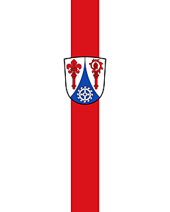 Bandera: Bandera vertical con manga cerrada para potencia Schwabsoien |  bandera vertical | 3.5m² | 300x120cm 