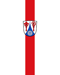 Vertical Hanging Beam Flag: Schwabsoien |  portrait flag | 6m² | 64sqft | 400x150cm | 13x5ft 