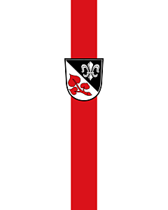 Vertical Hanging Swivel Crossbar Banner Flag: Bernried |  portrait flag | 6m² | 64sqft | 400x150cm | 13x5ft 