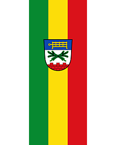 Vertical Hanging Beam Flag: Künzing |  portrait flag | 3.5m² | 38sqft | 300x120cm | 10x4ft 