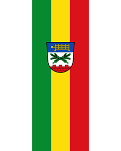 Vertical Hanging Swivel Crossbar Banner Flag: Künzing |  portrait flag | 6m² | 64sqft | 400x150cm | 13x5ft 