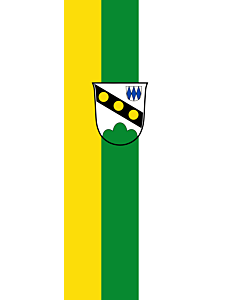 Bandera: Bandera vertical con manga cerrada para potencia Oberpöring |  bandera vertical | 6m² | 400x150cm 