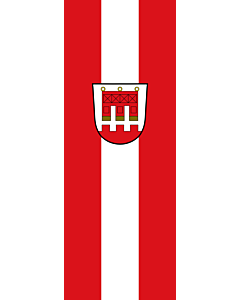 Vertical Hanging Beam Flag: Offenberg |  portrait flag | 6m² | 64sqft | 400x150cm | 13x5ft 