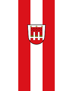 Vertical Hanging Swivel Crossbar Banner Flag: Offenberg |  portrait flag | 3.5m² | 38sqft | 300x120cm | 10x4ft 
