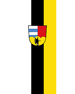 Vertical Hanging Beam Flag: Mauth |  portrait flag | 3.5m² | 38sqft | 300x120cm | 10x4ft 