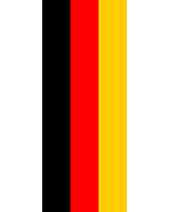 Bandera: Bandera vertical con manga cerrada para potencia Alemania |  bandera vertical | 3.5m² | 300x120cm 