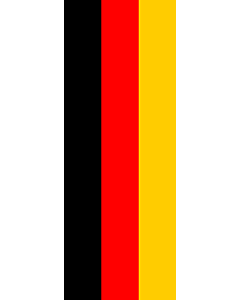 Vertical Hanging Swivel Crossbar Banner Flag: Germany |  portrait flag | 6m² | 64sqft | 400x150cm | 13x5ft 