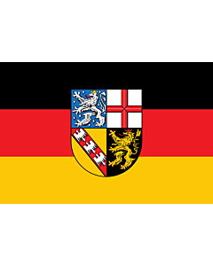 Bandiera: Saarland |  bandiera paesaggio | 2.16m² | 120x180cm 