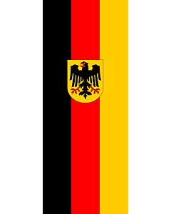 Bandera: Alemania |  bandera vertical | 3.5m² | 300x120cm 