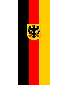 Bandera: Bandera vertical con potencia Alemania |  bandera vertical | 6m² | 400x150cm 