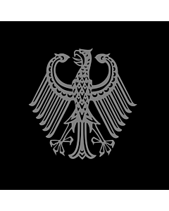 Drapeau: Bundestrauerstander, Trauerstandarte der Bundesrepublik Deutschland |  1.35m² | 120x120cm 